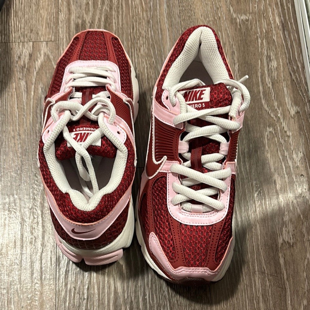 Nike Vomero 5 Red and Pink Sneakers Breathable Mesh Design *ONLY WORN ONCE